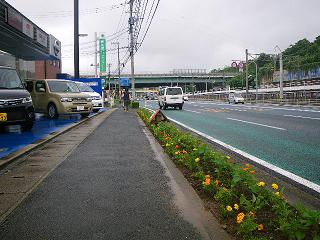 国道35号沿線での実施写真