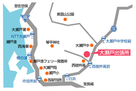 大瀬戸出張所地図