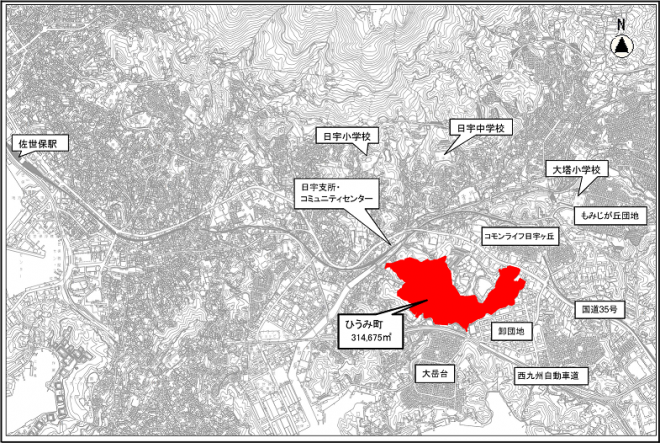 ひうみ町位置図