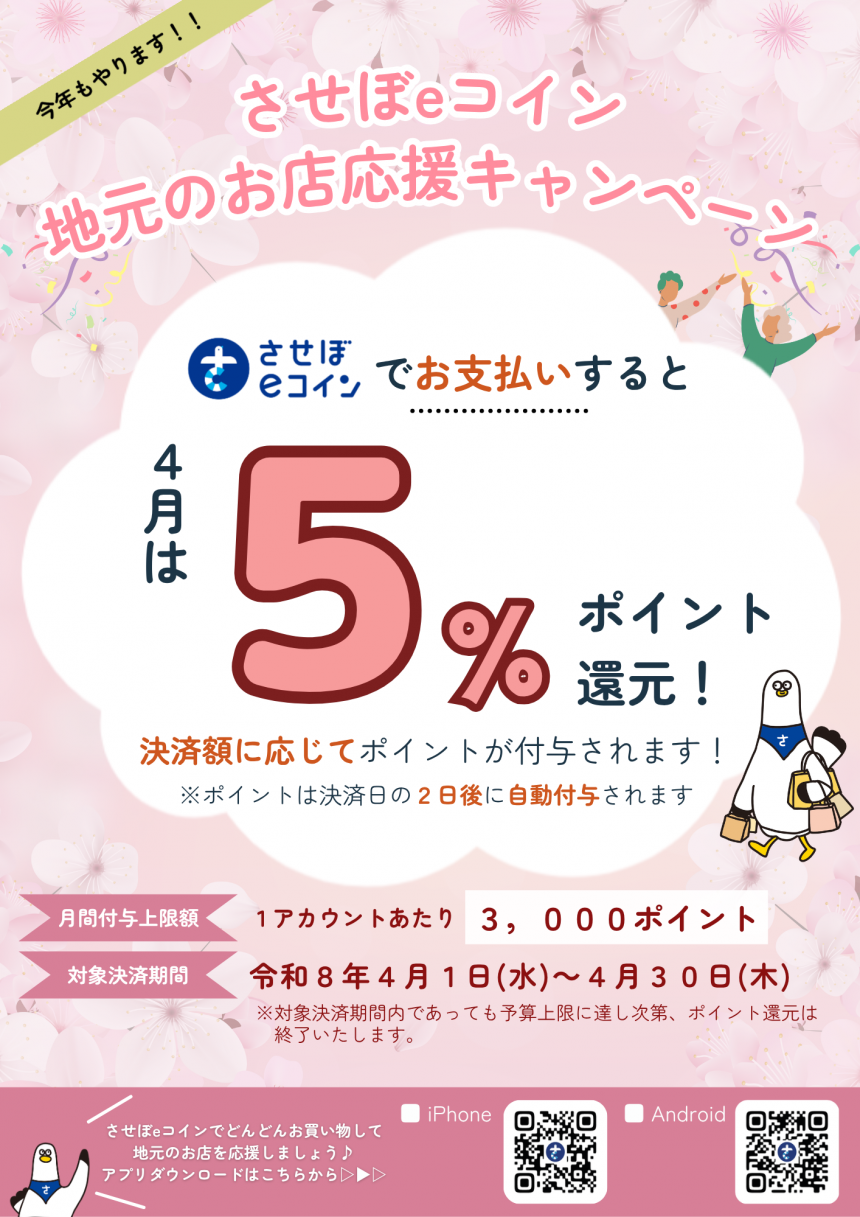 地元のお店応援キャンペーン（４月）