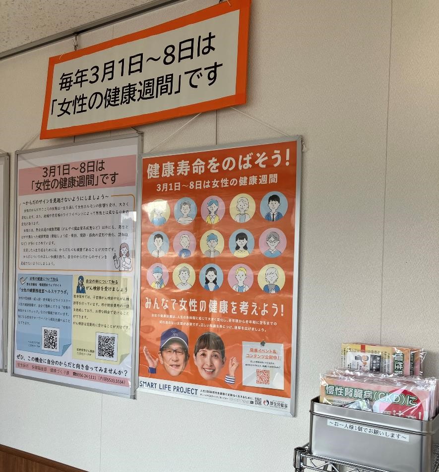 女性の健康週間パネル