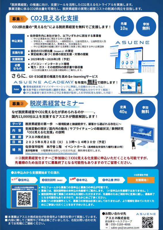 事業者のCO2見える化事業チラシの裏