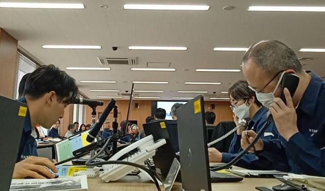 避難住民からの問い合わせに対する対応訓練