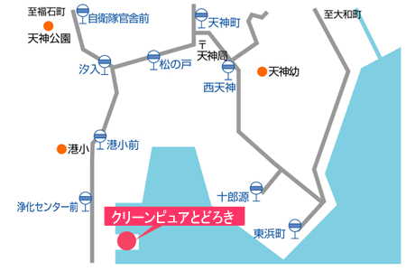 クリーンピュアとどろきの地図