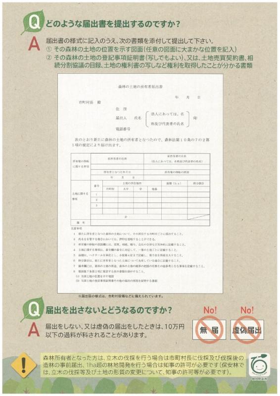 森林の所有者届出制度リーフレット裏