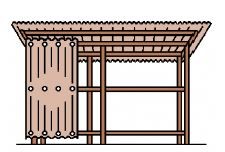 簡易な屋根掛け