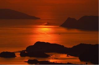 石岳展望台夕陽2