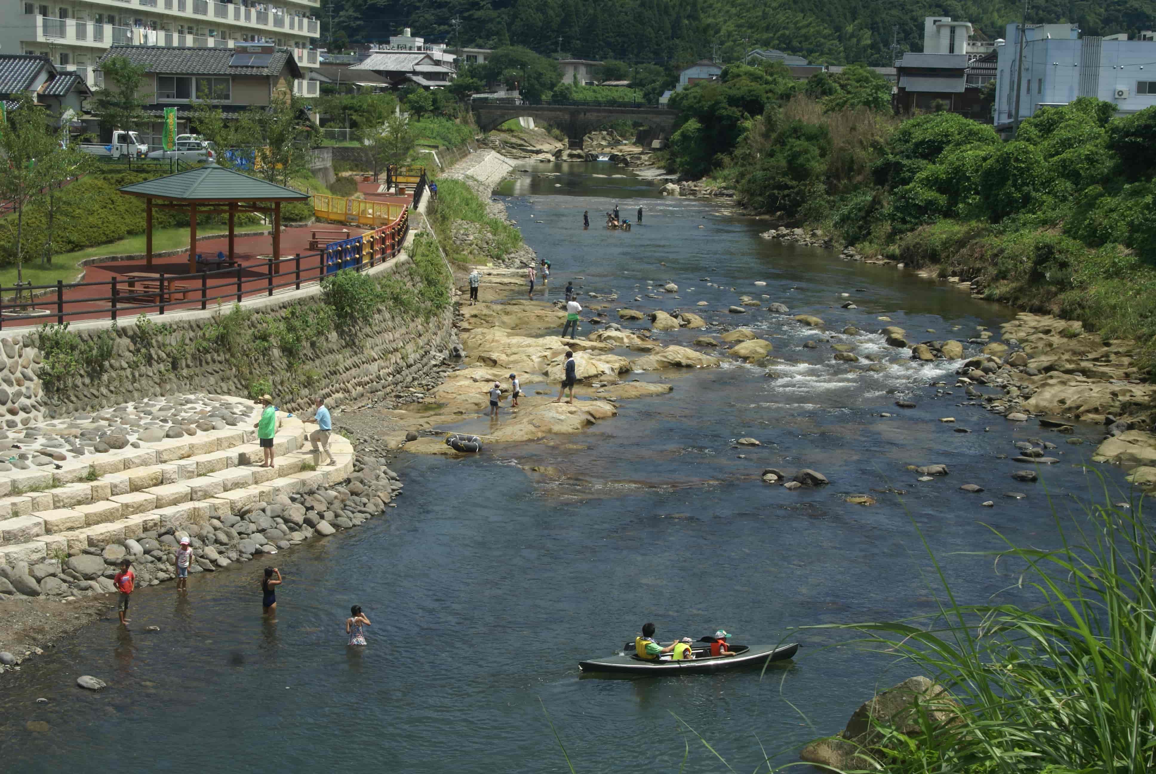 佐々川の渓流の写真